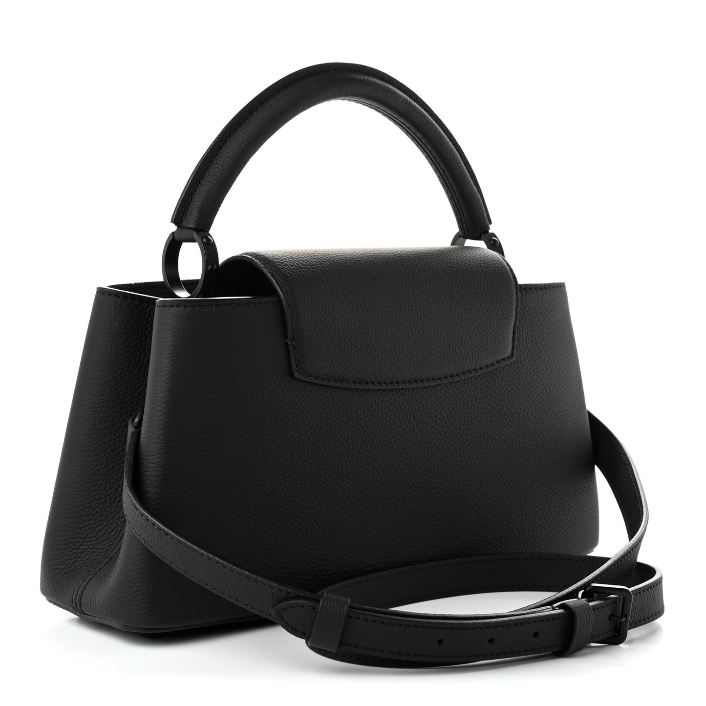 Taurillon Capucines East West MM Matte Black