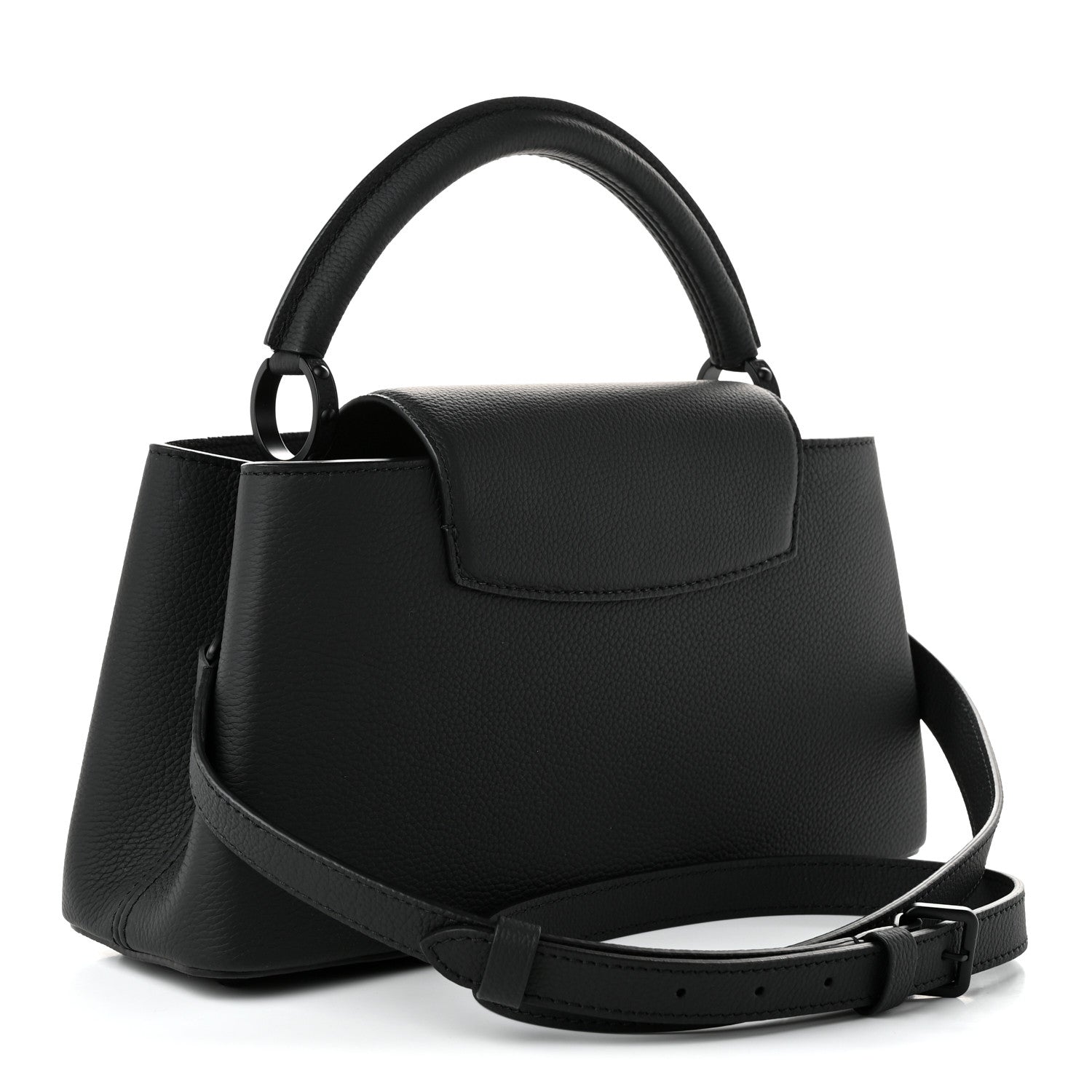 Louis Vuitton Taurillon Capucines East West MM Matte Black 3 of 9