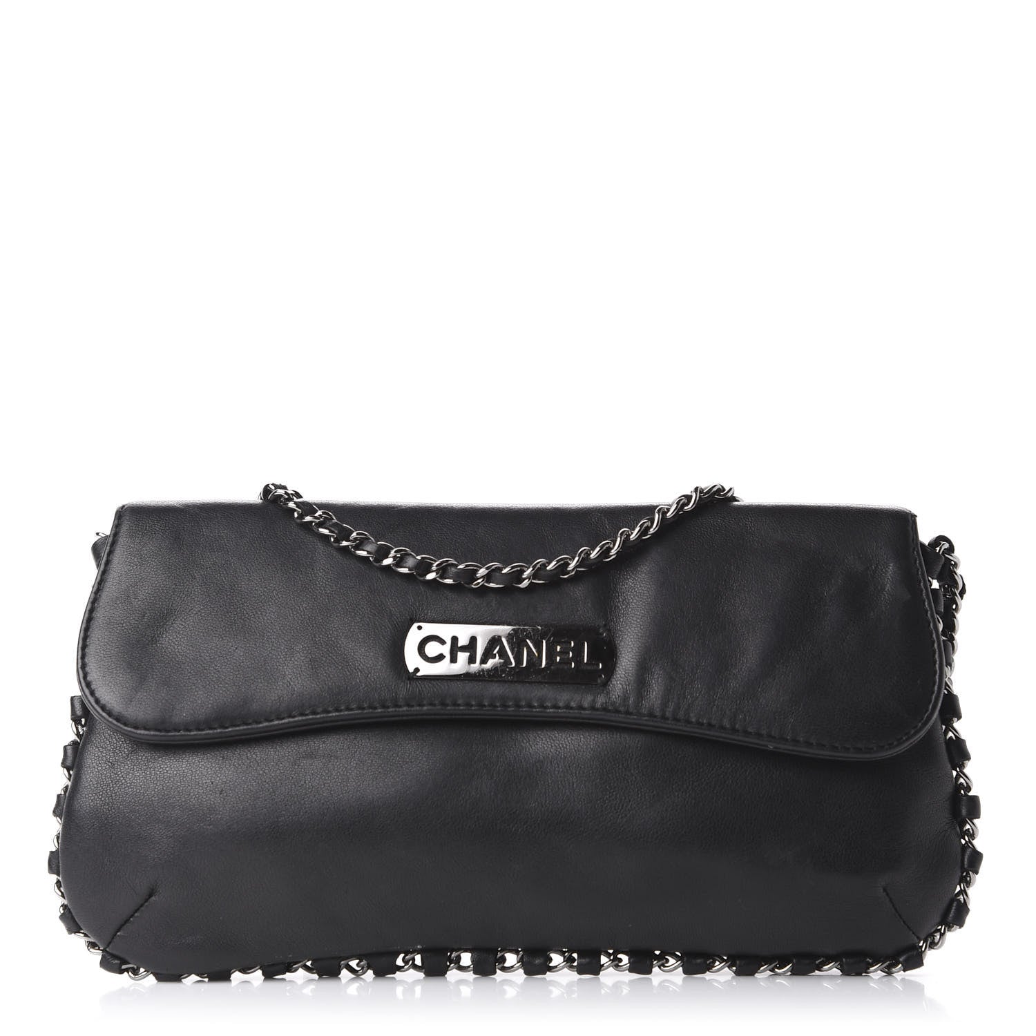 Chanel Lambskin Chain Flap Black 1 of 11