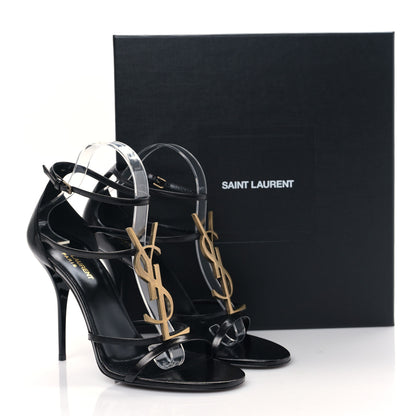 Saint Laurent Calfskin Cassandra 100 Sandals 41 Black 9 of 9