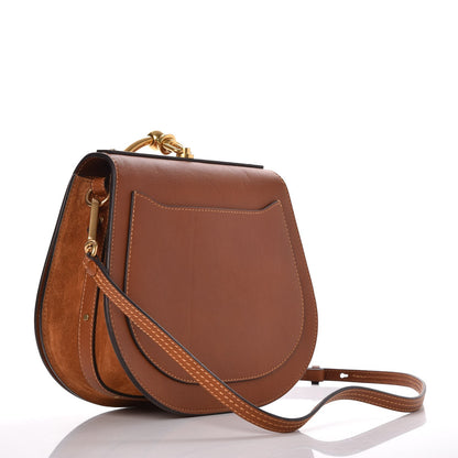 Chloe Calfskin Suede Medium Nile Bracelet Bag Caramel 3 of 8