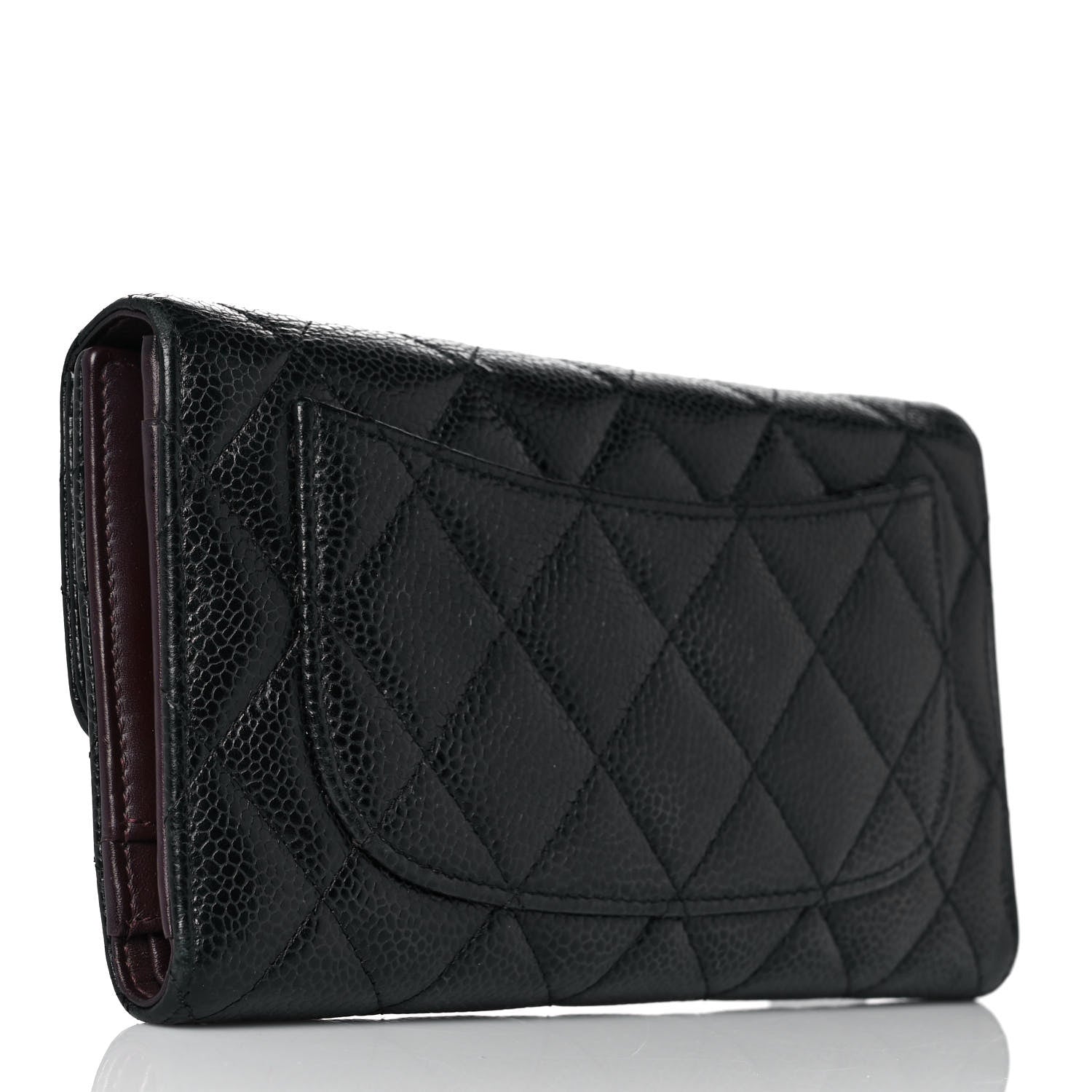 Chanel Caviar Quilted Long Flap Wallet Black 3 of 12