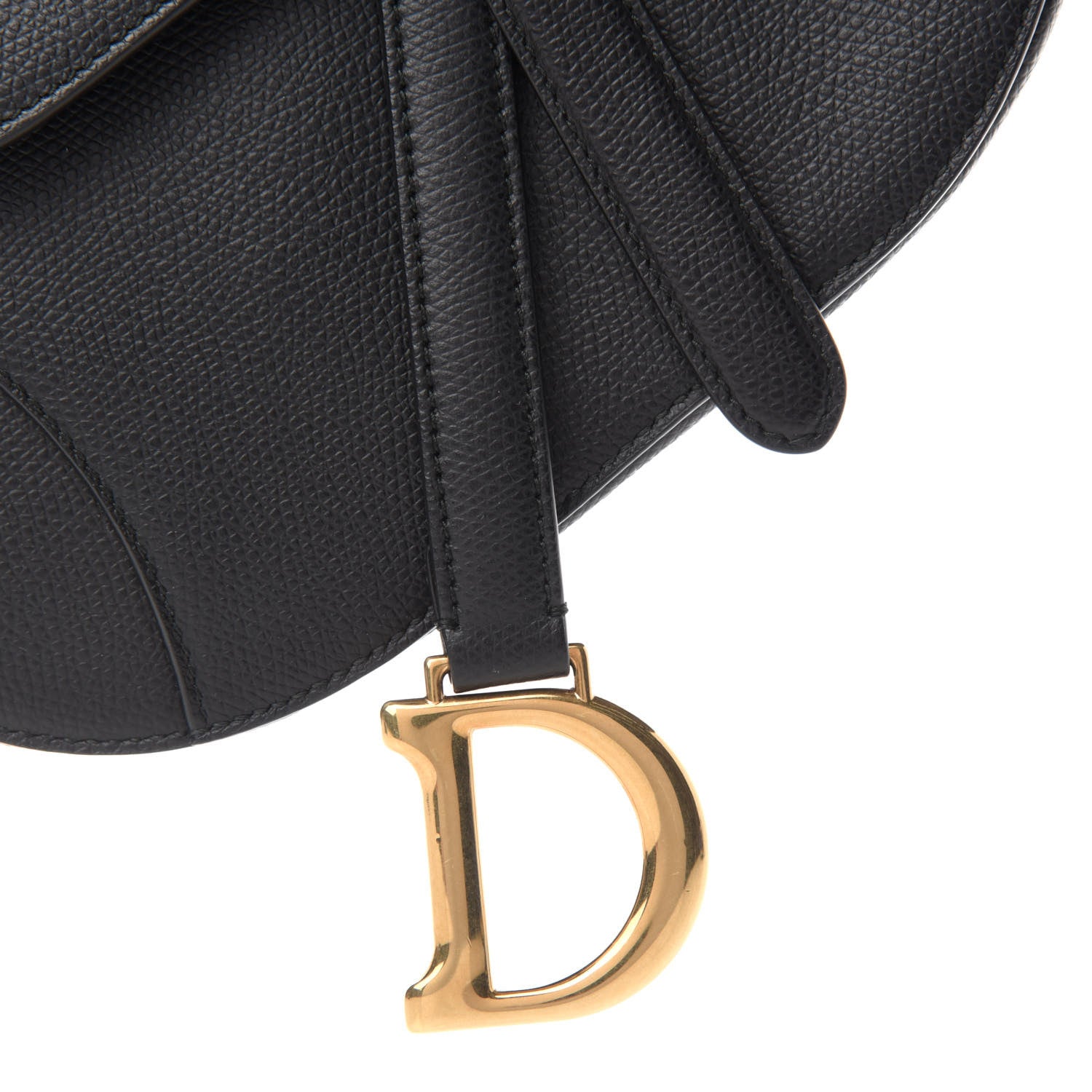 Christian Dior Grained Calfskin Mini Saddle Bag Black 10 of 11