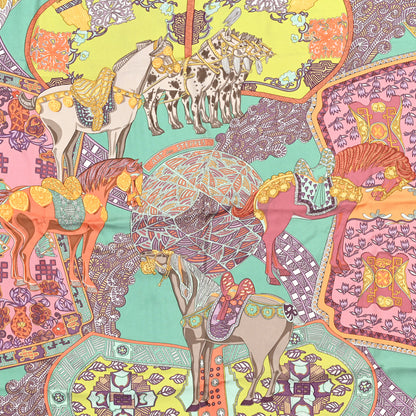 Hermes Silk Art De Steppes Scarf 90 5 of 6