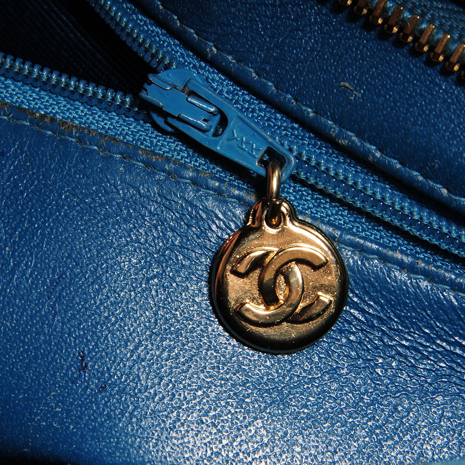 Chanel Caviar Quilted Medallion Tote Blue 7 of 8