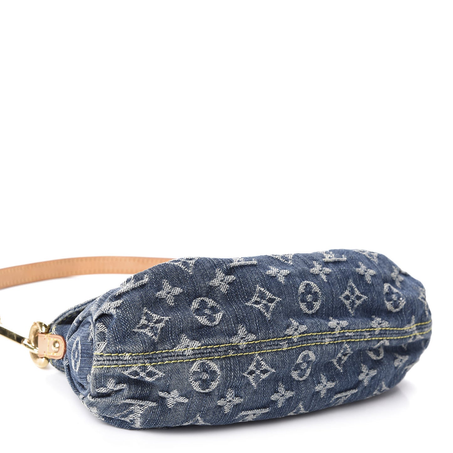 Monogram Denim Mini Pleaty Blue