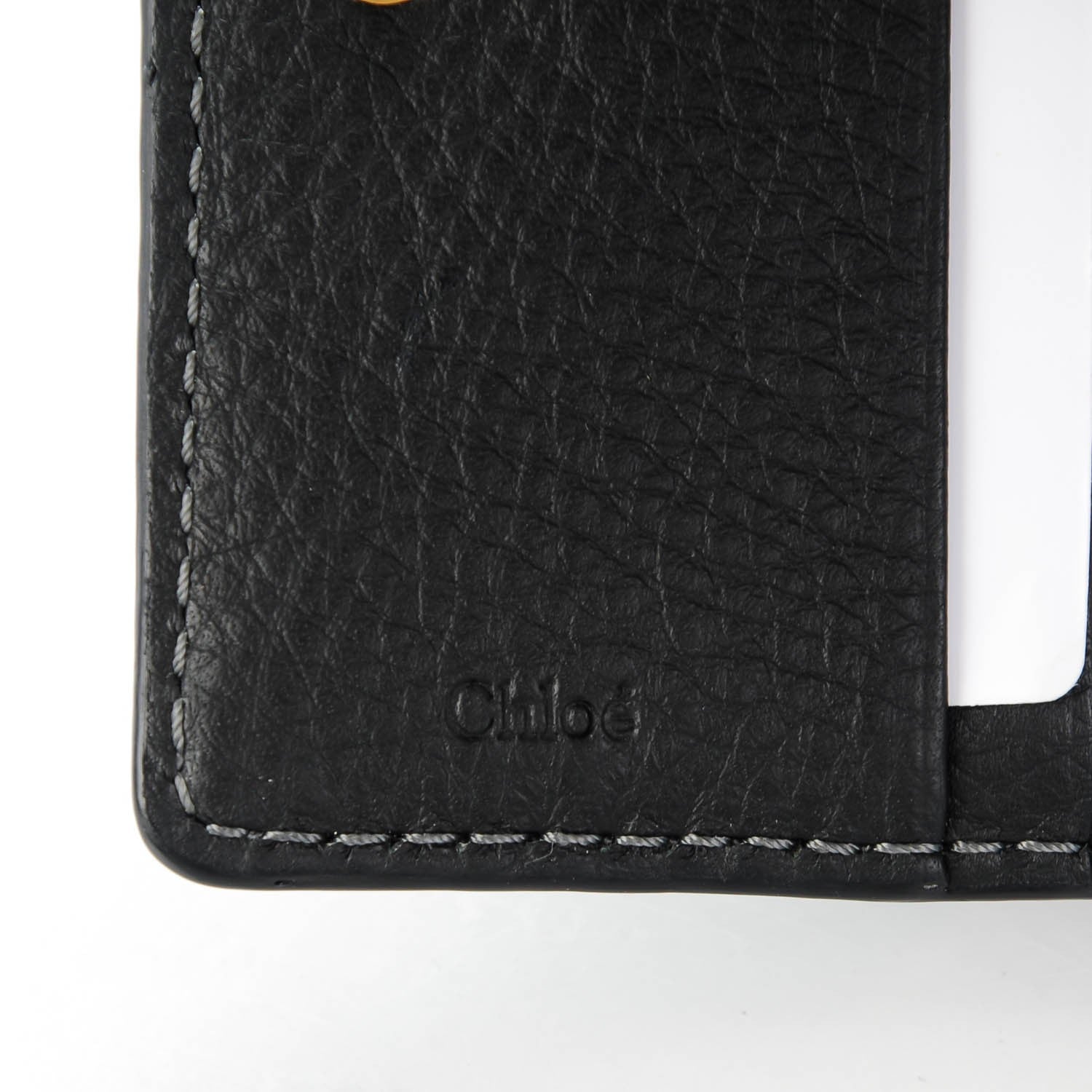 Chloe Grained Calfskin Marcie Square Wallet Black 6 of 7