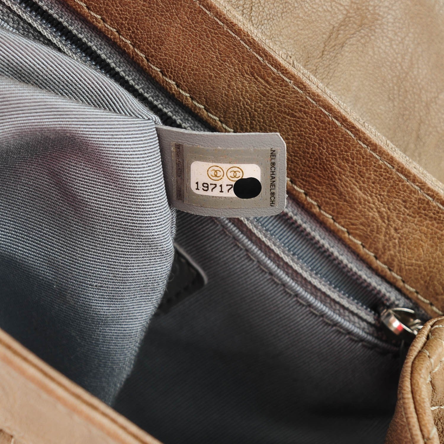 Chanel Washed Lambskin Mini Chain Around Flap Dark Beige 7 of 7