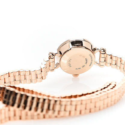 Hermes 18K Rose Gold Diamond 16mm Faubourg Double Tour Quartz Watch 5 of 6