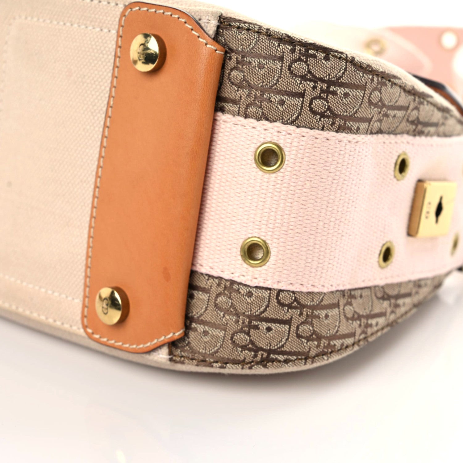 Christian Dior Canvas Calfskin Street Chic Shoulder Bag Pink 7 of 24