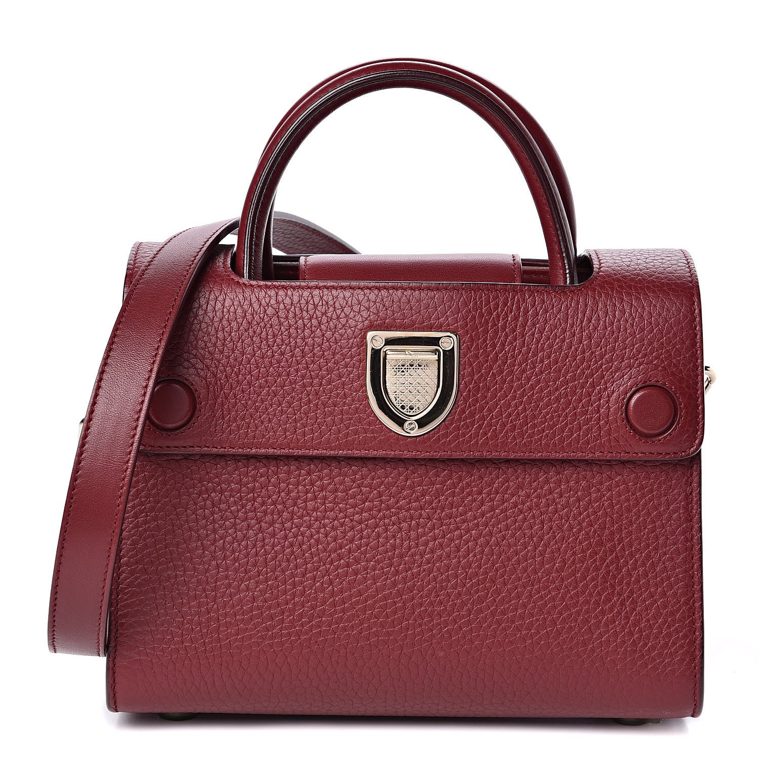 Christian Dior Grained Calfskin Mini Diorever Flap Dark Red 1 of 9