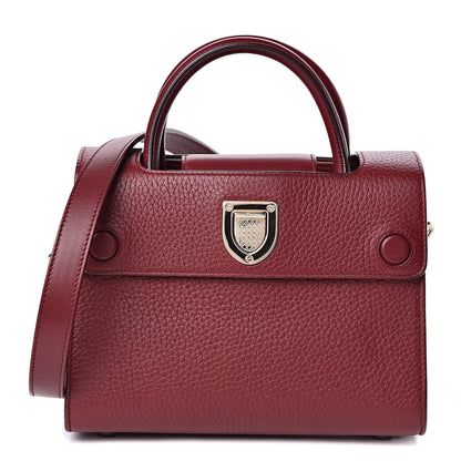 Christian Dior Grained Calfskin Mini Diorever Flap Dark Red 1 of 9