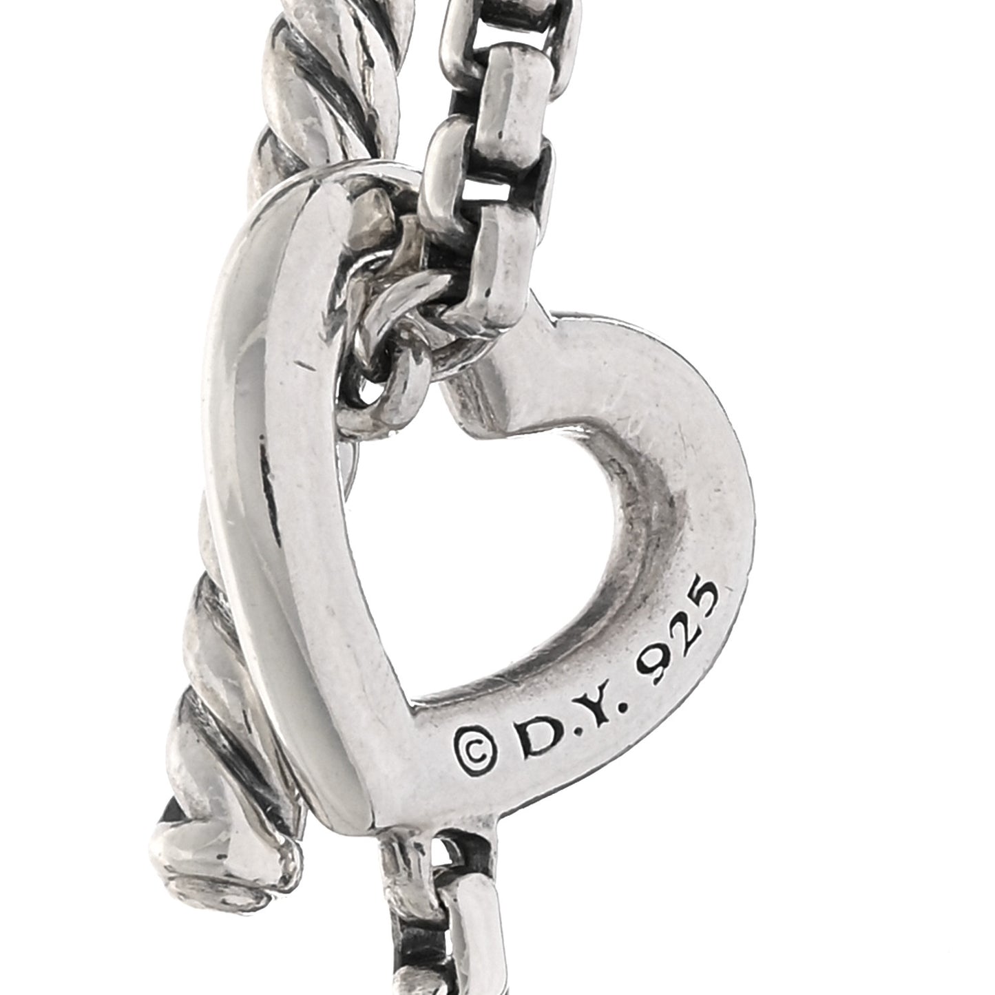 DAVID YURMAN Sterling Silver Cable Heart Chain Necklace