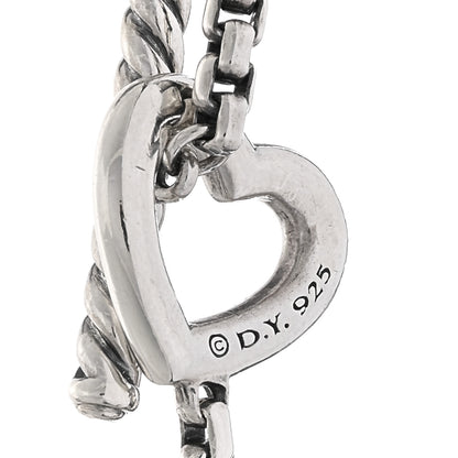 David Yurman DAVID YURMAN Sterling Silver Cable Heart Chain Necklace 4 of 4