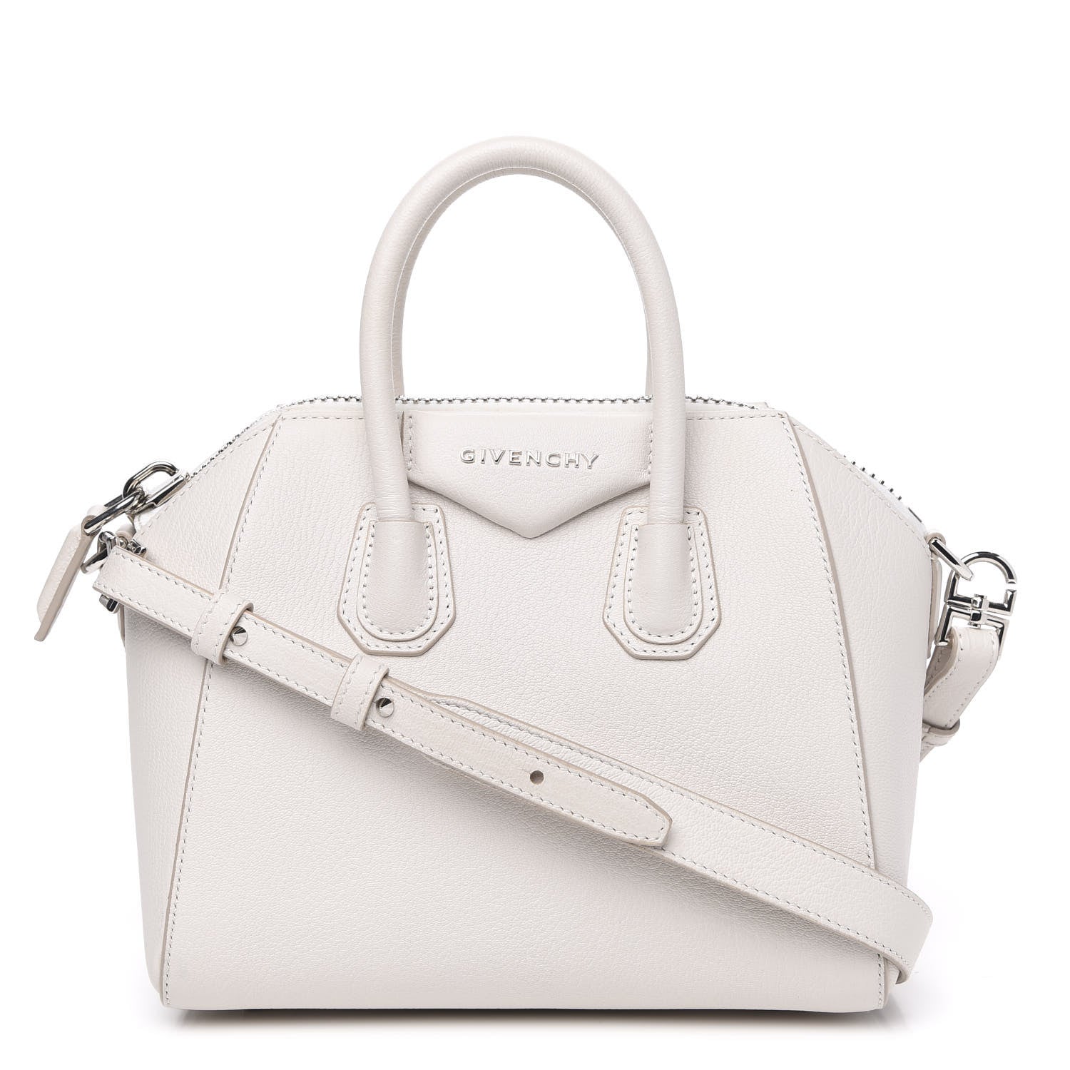Givenchy Sugar Goatskin Mini Antigona White 1 of 12