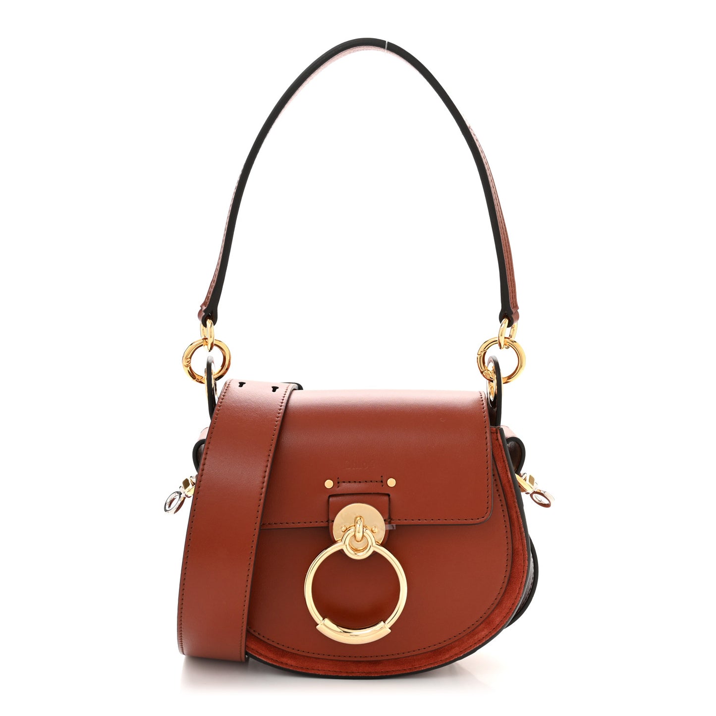 Calfskin Small Tess Bag Sepia Brown