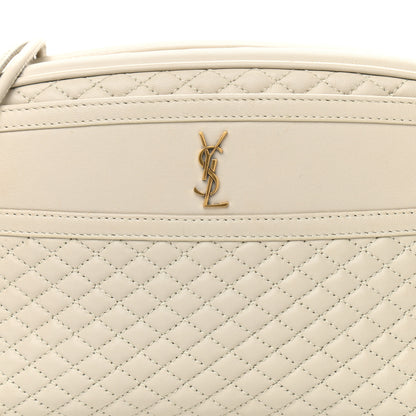 Saint Laurent Lambskin Quilted Victoire Camera Bag Blanc Vintage 7 of 10