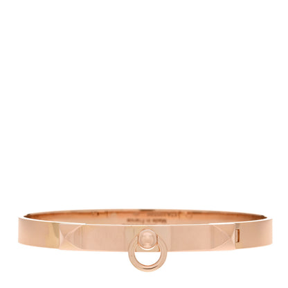 Hermes 18K Rose Gold PM Collier De Chien Bracelet SH 1 of 3