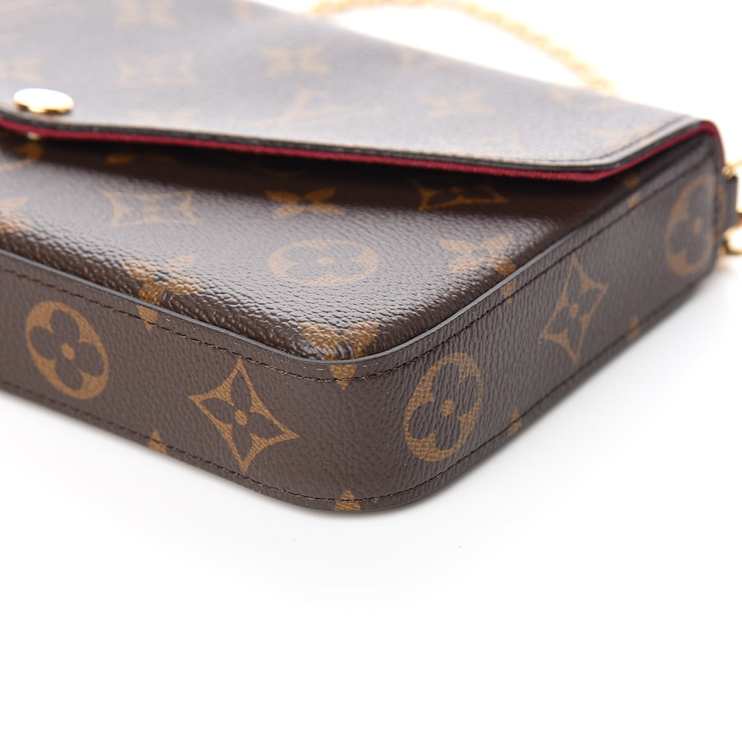 Monogram Pochette Felicie Chain Wallet Fuchsia