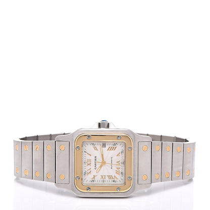 Cartier Stainless Steel 18K Yellow Gold 29mm Santos De Cartier Galbee Automatic Watch 3 of 6