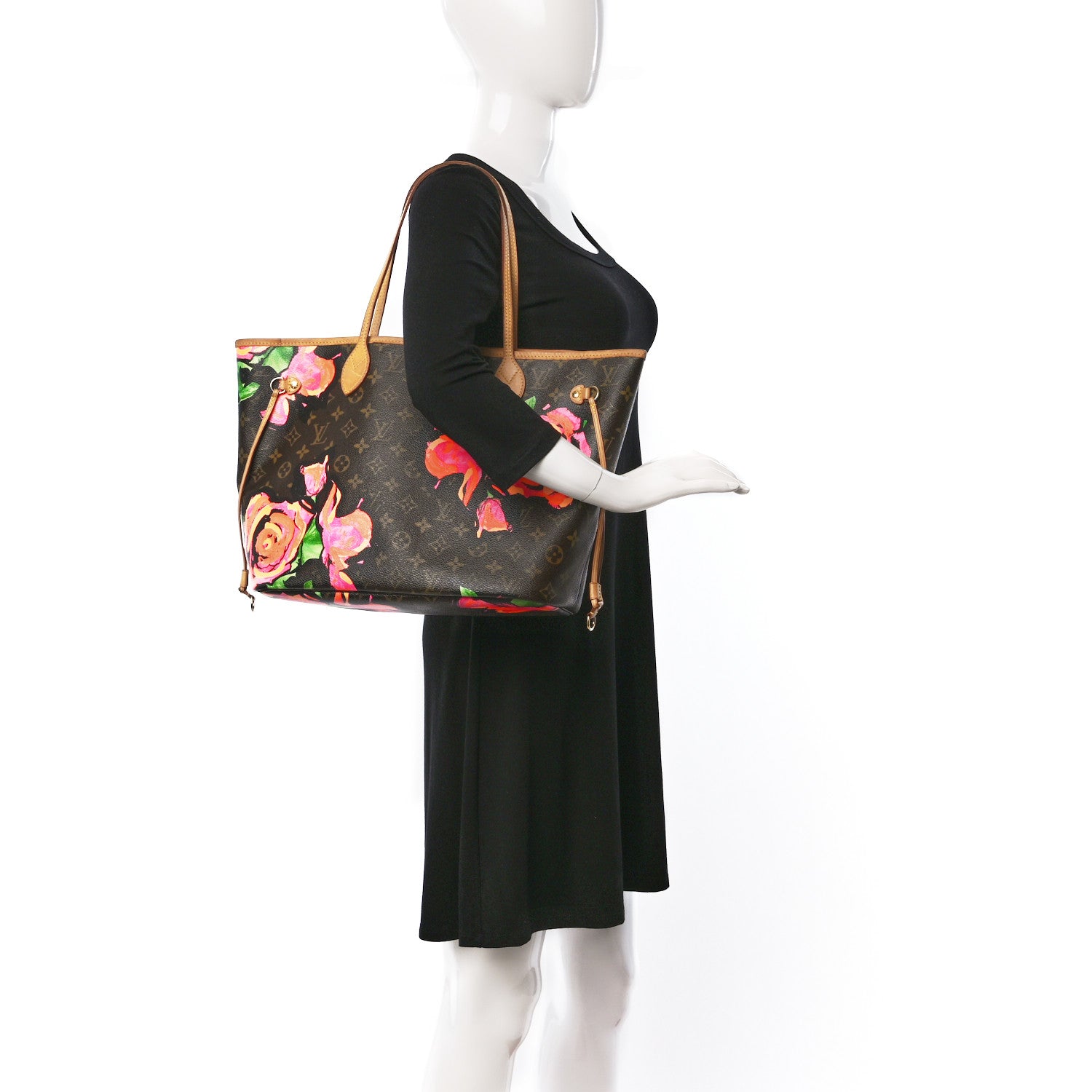 Louis Vuitton Monogram Roses Neverfull MM 2 of 20
