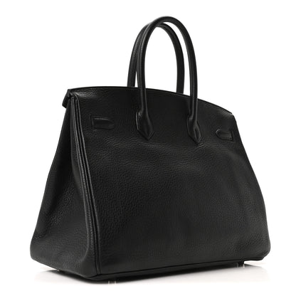 Hermes Taurillon Clemence Birkin 35 Black 3 of 10