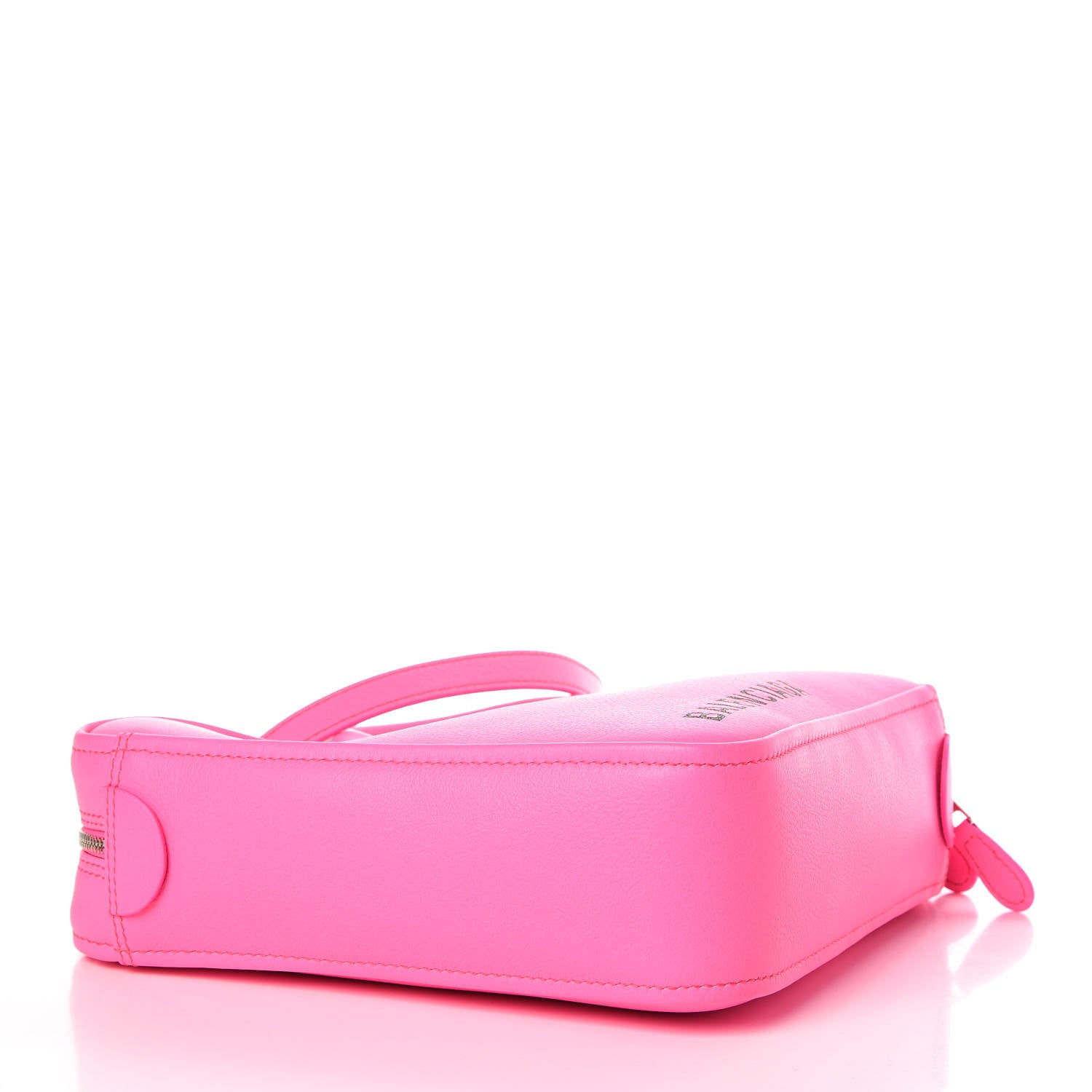 Balenciaga Shiny Day Calfskin XS Triangle Duffle Acid Pink Black 4 of 14