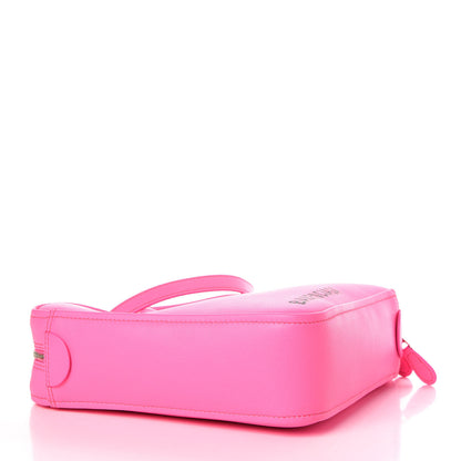 Balenciaga Shiny Day Calfskin XS Triangle Duffle Acid Pink Black 4 of 14