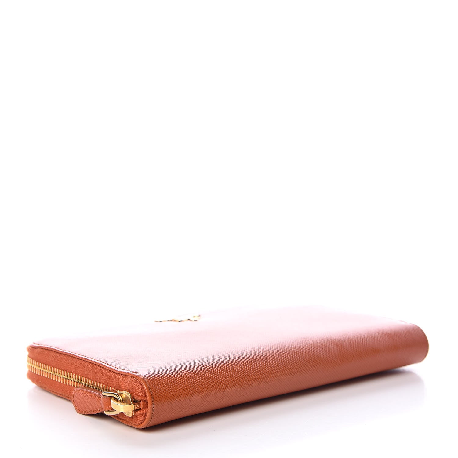 Prada Saffiano Metal Zip Around Wallet Papaya 4 of 10