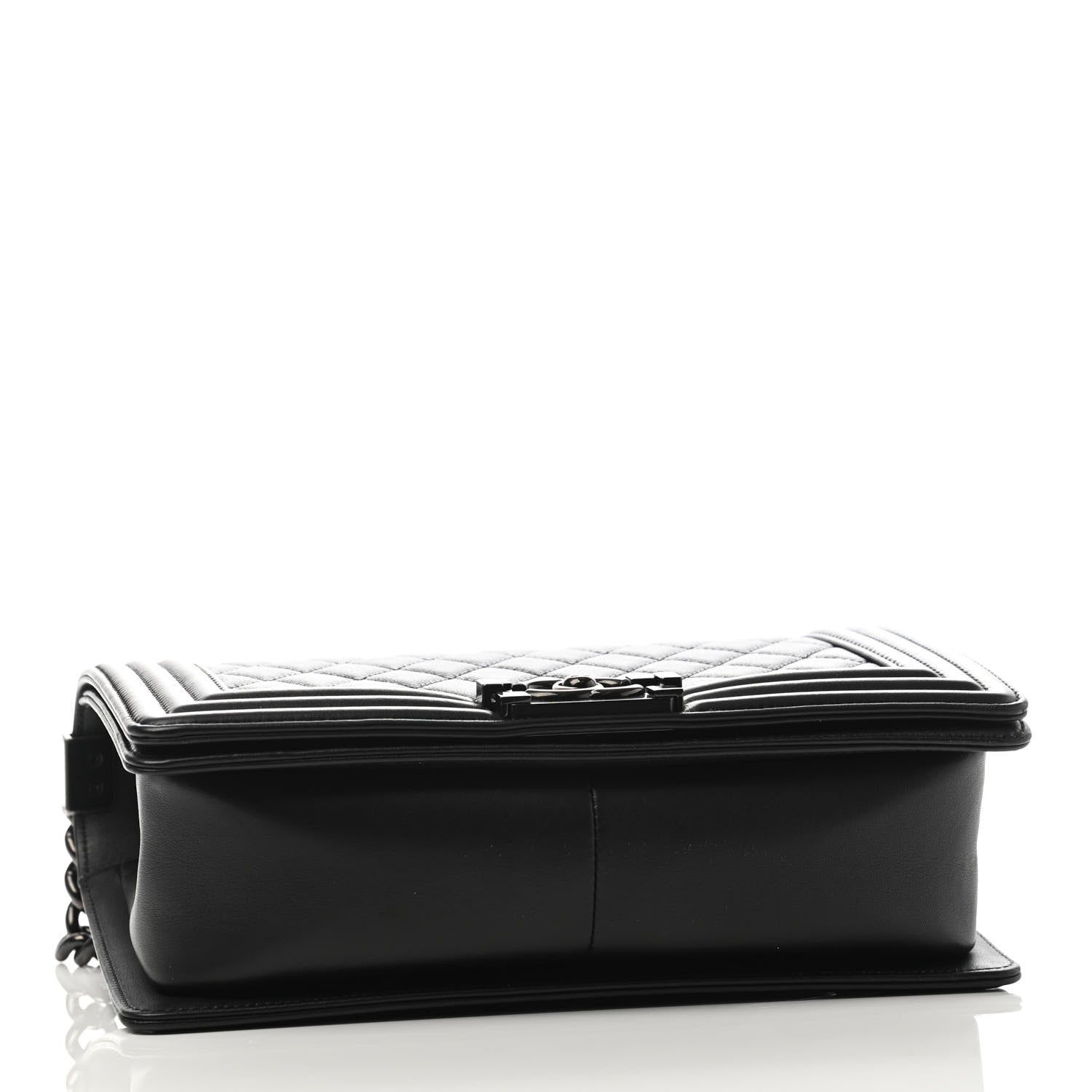 Chanel Calfskin Quilted Medium Boy Flap So Black 3 of 4