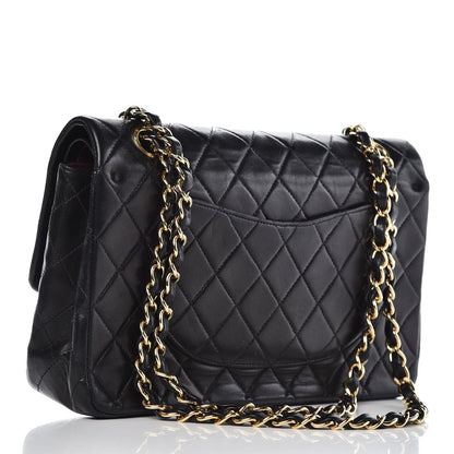 Chanel Lambskin Quilted Medium Double Flap Black 3 of 12