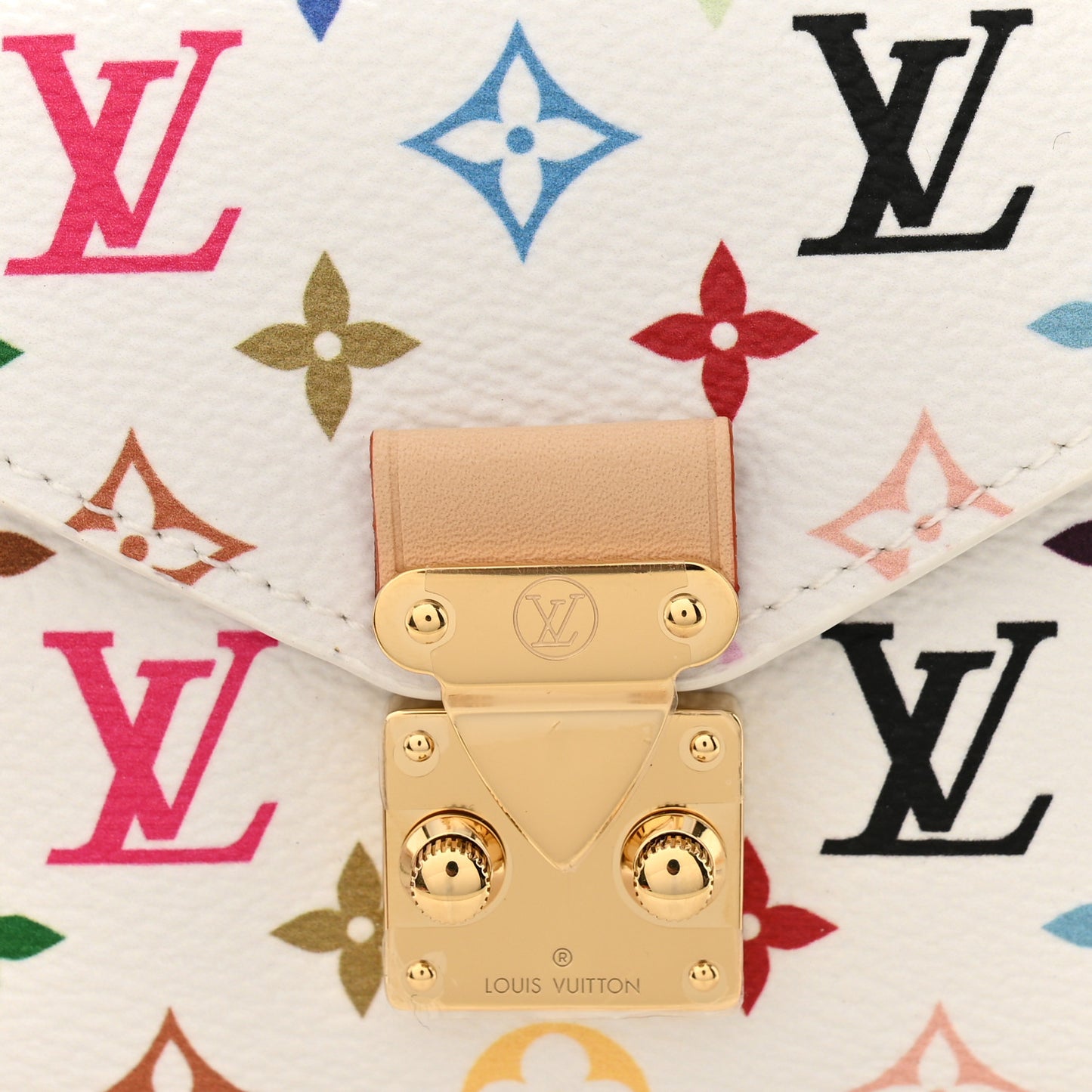 LV X TM Monogram Multicolor Pouch Metis Belt White