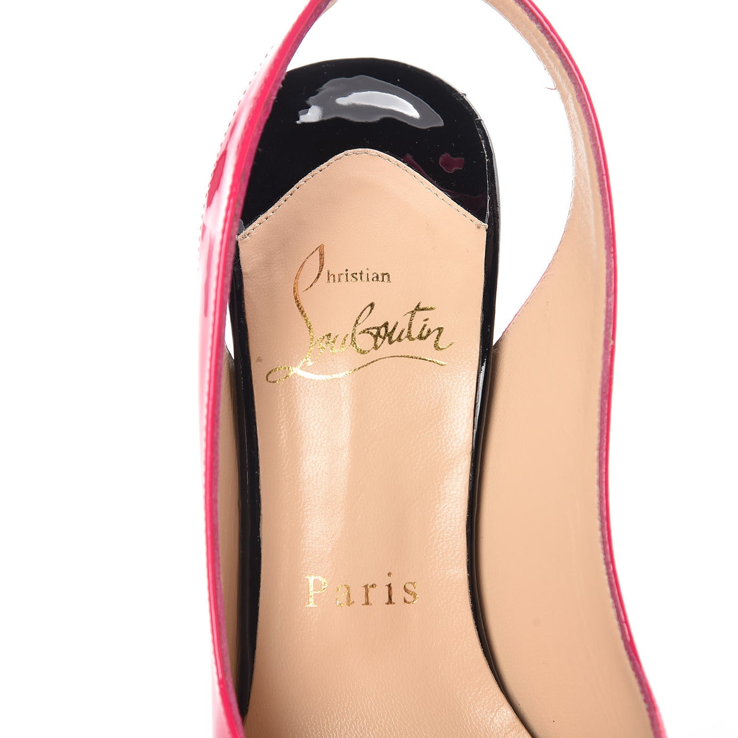 Patent Lady Peep Sling 150 Pumps 36 Darling Black