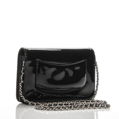 Chanel Patent Strass Wallet On Chain WOC Black 3 of 8