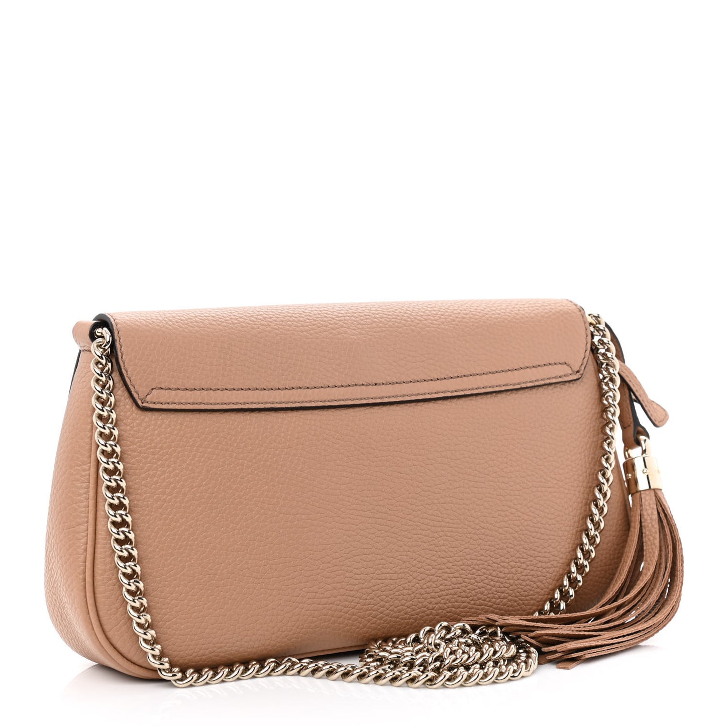 Pebbled Calfskin Medium Soho Flap Crossbody Camelia