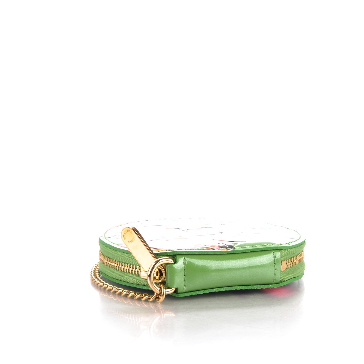 Louis Vuitton Vernis Roses Chapeau Coin Purse Vert Tonic 4 of 7