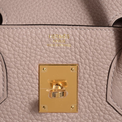 Hermes Taurillon Clemence Birkin 30 Glycine 11 of 23