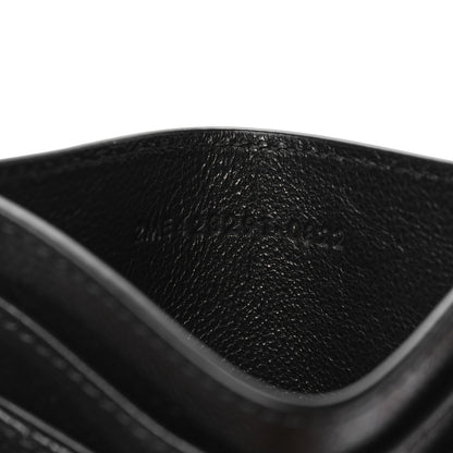 Saint Laurent Grain De Poudre Matelasse Chevron Monogram Credit Card Case Black 7 of 7