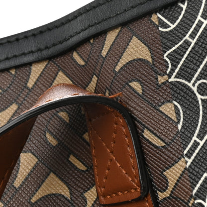 Burberry E-Canvas Monogram Stripe Book Tote Bridle Brown 19 of 21