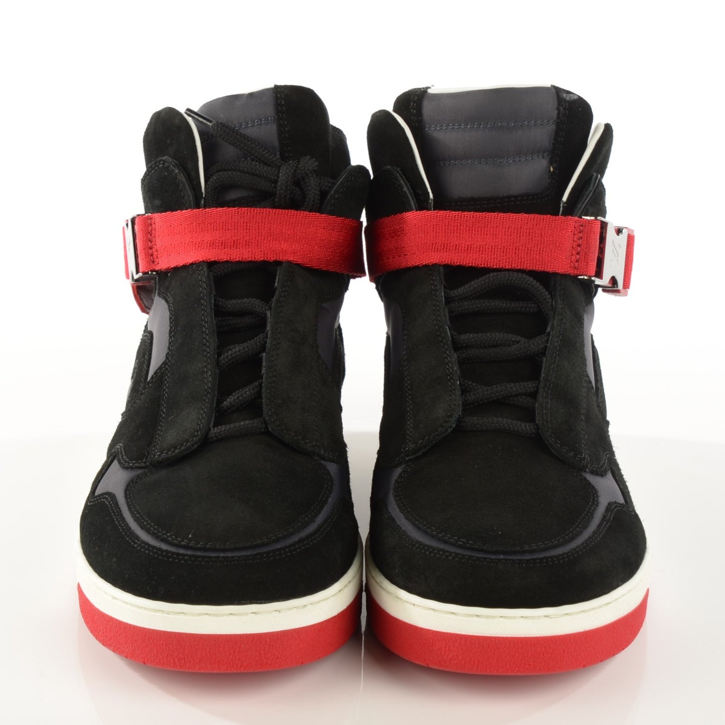 Suede Calfskin Nylon Slipstream Sneaker Boot Black 6