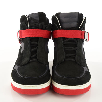 Louis Vuitton Suede Calfskin Nylon Slipstream Sneaker Boot Black 6 2 of 7