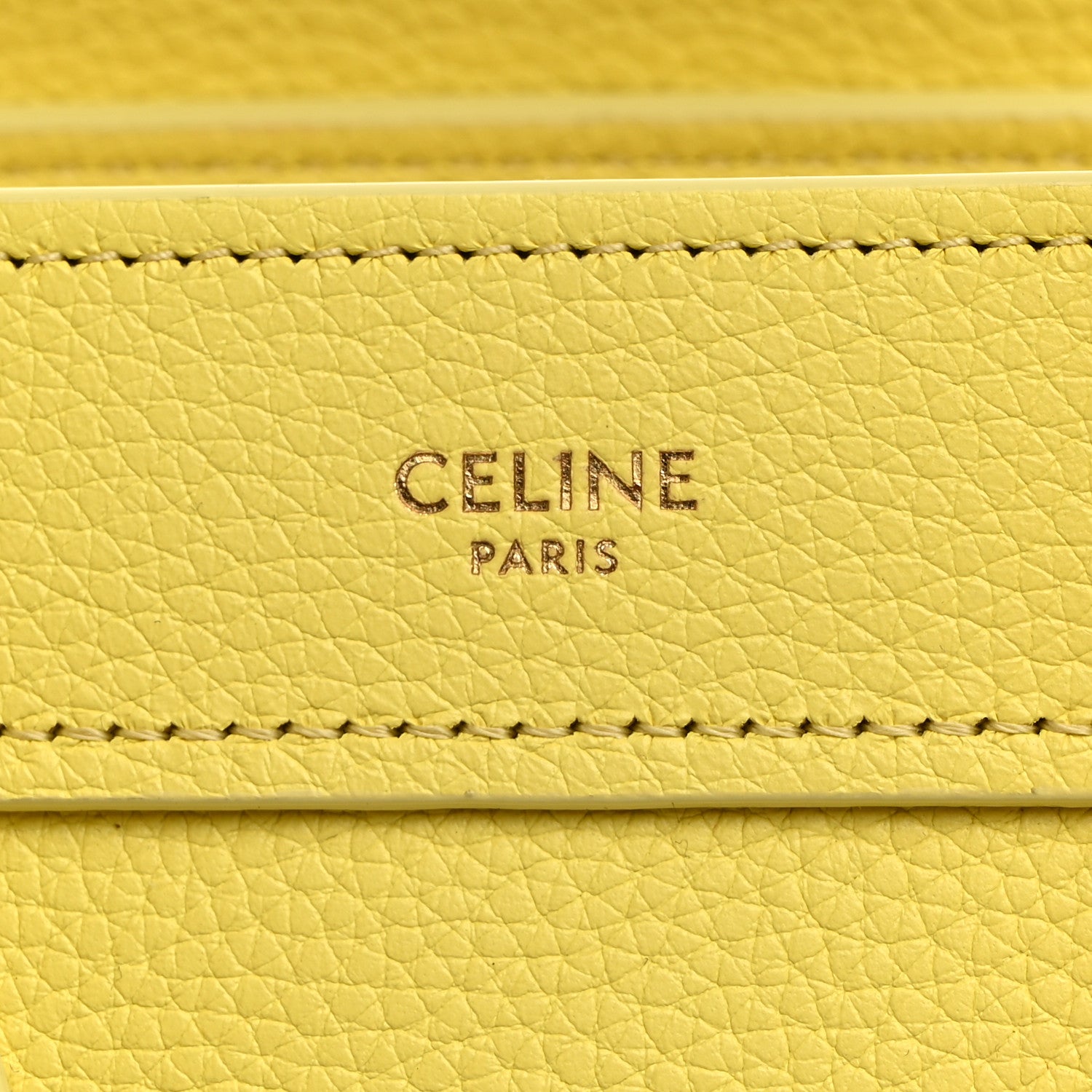 Celine Drummed Calfskin Nano Luggage Acacia 6 of 11
