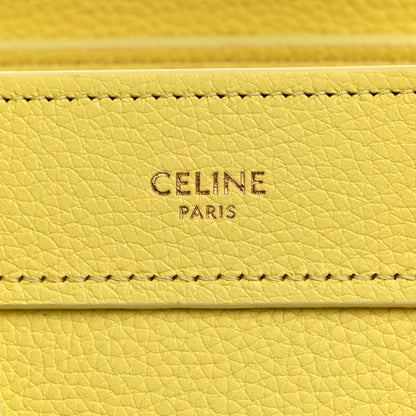 Celine Drummed Calfskin Nano Luggage Acacia 6 of 11