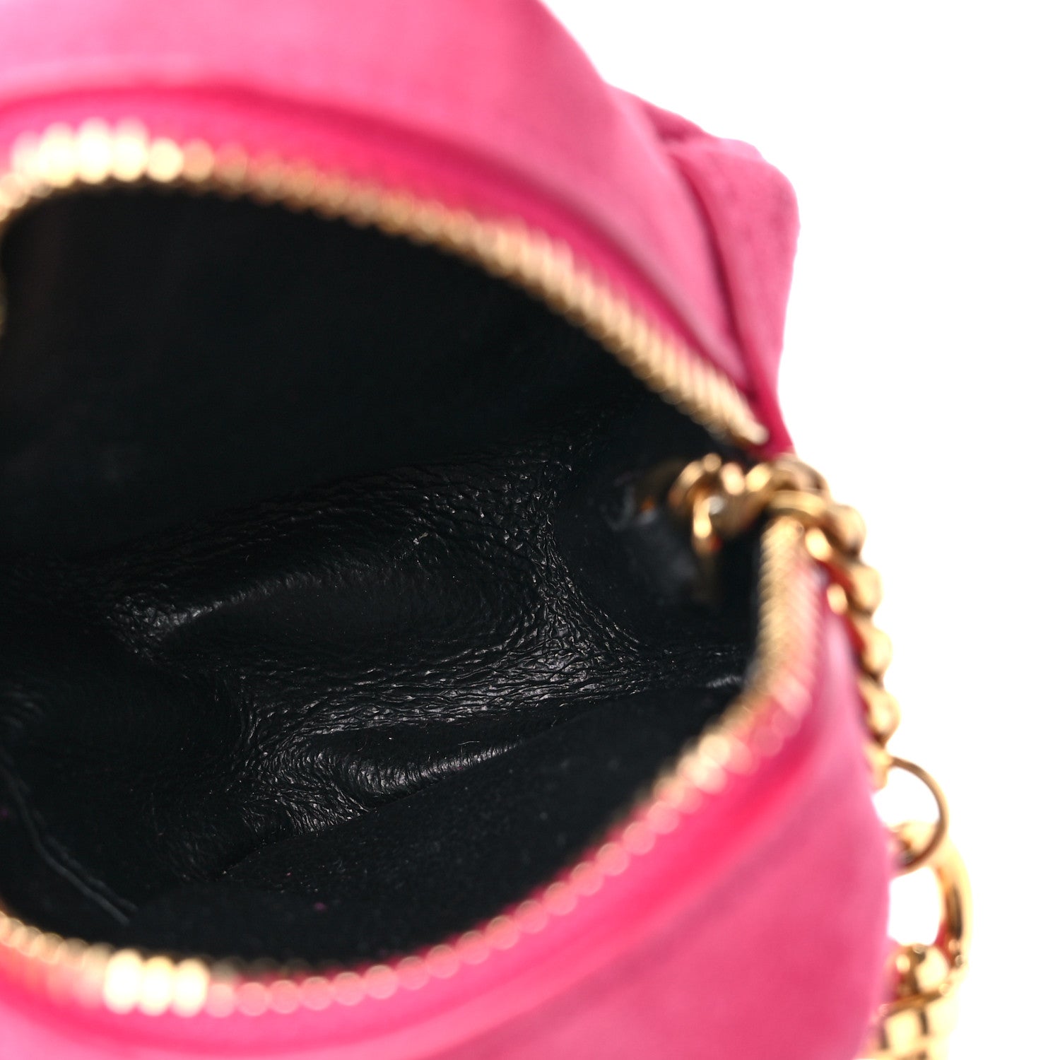 Saint Laurent Suede Lambskin Jaime Cube Charm Keychain Fuchsia 5 of 10