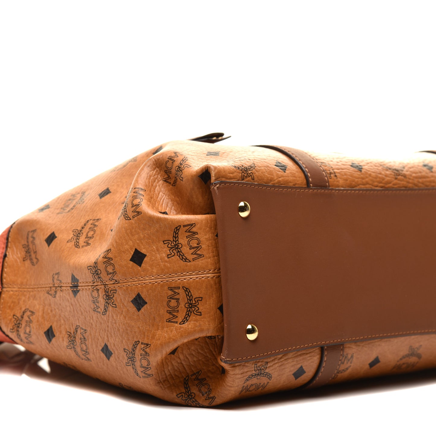 Visetos Crocodile Embossed Tote Cognac