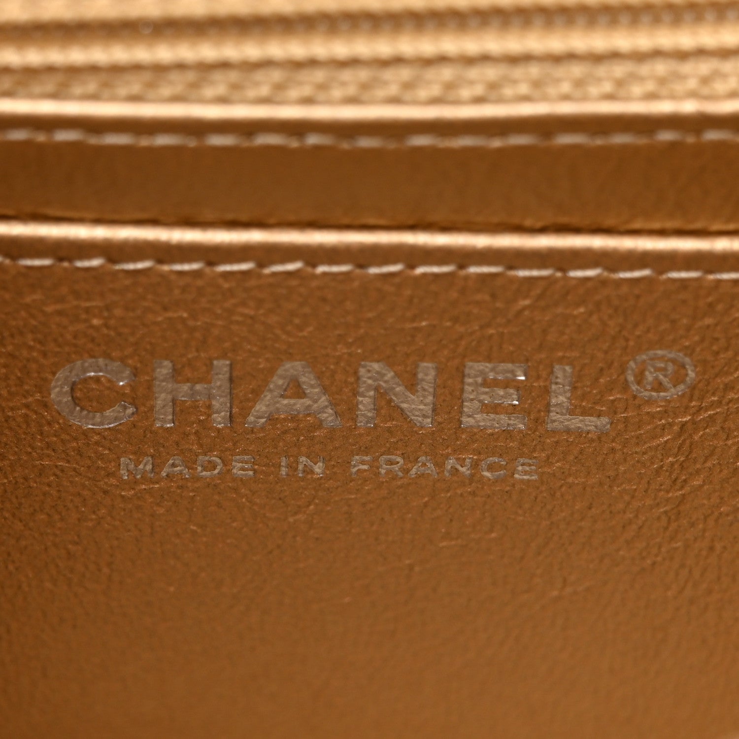 Chanel Metallic Lambskin Quilted Mini Side Stitch Rectangular Flap Gold 6 of 11
