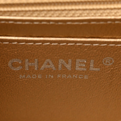 Chanel Metallic Lambskin Quilted Mini Side Stitch Rectangular Flap Gold 6 of 11