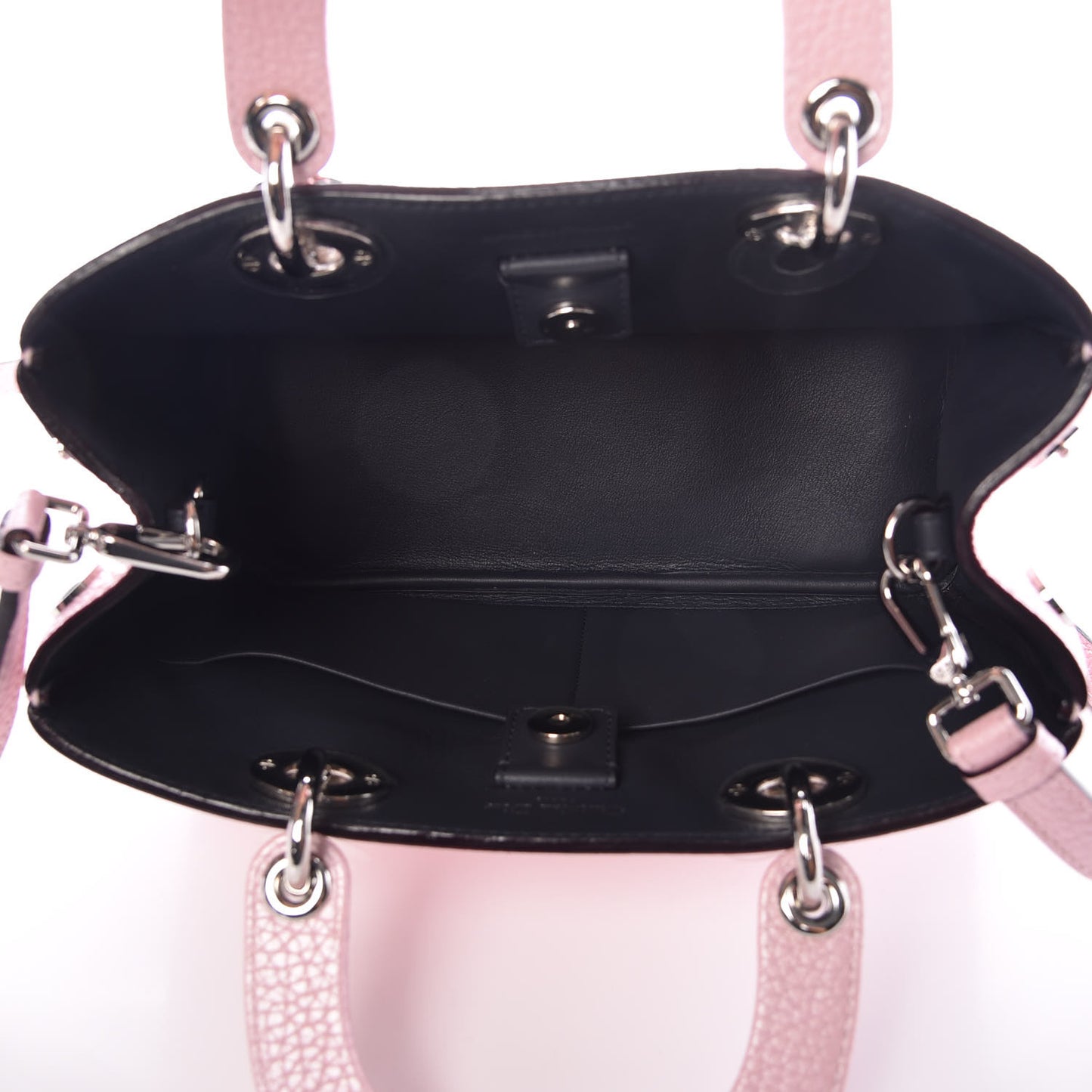 Metallic Bullcalf Mini Diorissimo Tote Pink