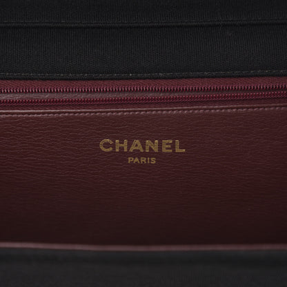 Chanel Jersey Quilted Wallet On Chain WOC Black 5 of 10