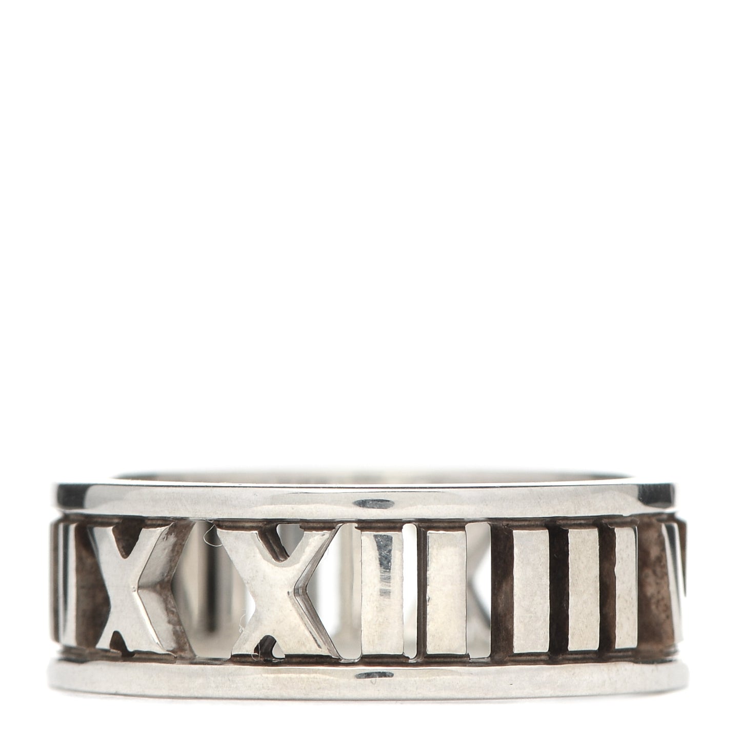 Sterling Silver Wide Atlas Open Ring 54 6.75